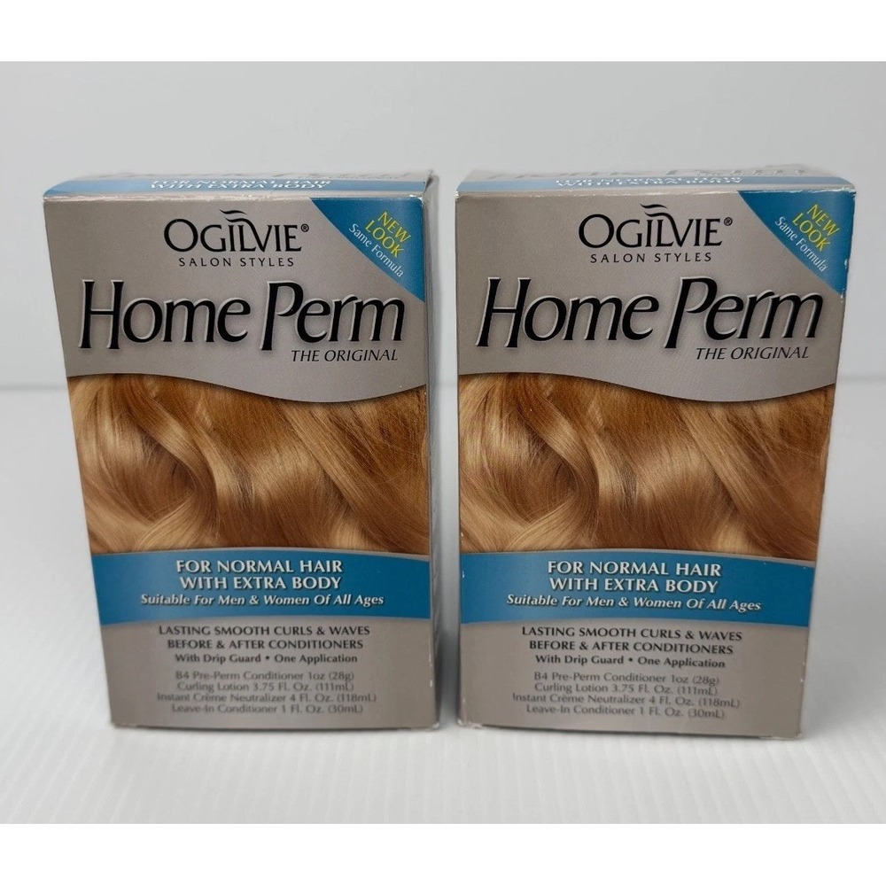 Ogilvie Home Perm The Original Normal Hair Extra Body Lot of 2 Kits Made in USA
